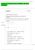 Dosage Calculation Exam: RN299 - Nursing Capstone