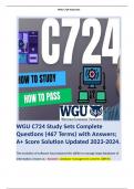 WGU - Information Systems Management C724, Study Guide Complete Summary Package.  