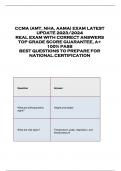 CCMA (AMT, NHA, AAMA) EXAM LATEST UPDATE 2023/2024 REAL EXAM WITH CORRECT ANSWERS  TOP GRADE SCORE GUARANTEE, A+ 100% PASS BEST QUESTIONS TO PREPARE FOR NATIONAL CERTIFICATION