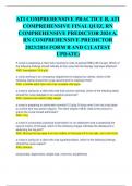 ATI COMPREHENSIVE PRACTICE B, ATI  COMPREHENSIVE FINAL QUIZ, RN  COMPREHENSIVE PREDICTOR 2024 A,  RN COMPREHENSIVE PREDICTOR  2023/2024 FORM B AND C(LATEST  UPDATE)