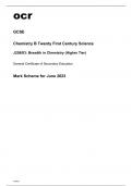 ocr GCSE Chemistry B (Twenty First Century Science) J258/03 June2023 Mark Scheme.