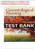 GERONTOLOGICAL NURSING 9TH EDITION ELIOPOULOS TEST BANK