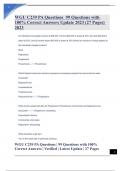 WGU C239 PA Questions 99 Questions with 100% Correct Answers Update 2023 (27 Pages) 2023.docx