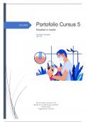 Portofolio Cursus 1 t/m 5 allen behaald met een cijfer 8 of hoger!