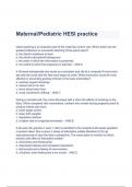 NGN ATI HESI PEDS Maternal Questions and Answers Latest Update (A+ GRADED)