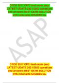 CPCO 2017 CPC final exam prep LATEST UDATE