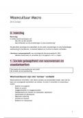 Samenvatting Wooncultuur Macro - theorie mens en ruimte