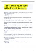 TSSA Exam Questions with Correct Answers 