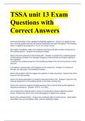 TSSA unit 13 Exam Questions with Correct Answers 