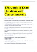 TSSA unit 11 Exam Questions with Correct Answers 