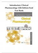 Introductory Clinical Pharmacology 12th Edition Susan M Ford Test Bank All Chapters (1-54) | A+