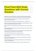 Pivot Point 2023 Exam Questions with Correct Answers 