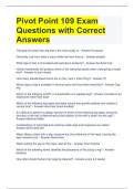 Pivot Point 109 Exam Questions with Correct Answers 