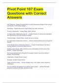 Pivot Point 107 Exam Questions with Correct Answers 