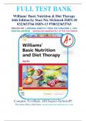 Test Bank For Basic Nutrition Diet Therapy 16th edition