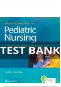 TEST BANK For Davis Advantage for Pediatric Nursing: Critical Components of Nursing Care, 3rd Edition by Kathryn Rudd| Verified Chapter's 1 - 22 | Complete Newest Version