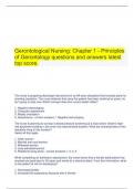  Gerontological Nursing: Chapter 1 - Principles of Gerontology questions and answers latest top score.