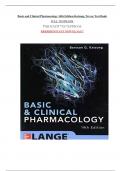 Test Bank For Basic and Clinical Pharmacology 14th Edition by Bertram G. Katzung 9781259641152 chapter 1-15 Complete Guide .