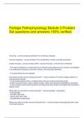  Portage Pathophysiology Module 3 Problem Set questions and answers 100% verified.  