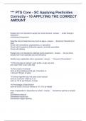 PTS Core - SC Applying Pesticides Correctly - 10 APPLYING THE CORRECT A MOUNT QUESTIONS WITH SOLUTIONS