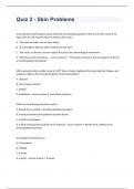 Quiz 2 - Skin Problems question n answers graded A+ 2023/2024