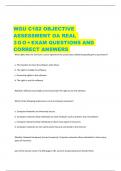 WGU C182 OBJECTIVE  ASSESSMENT OA REAL 3OO+ EXAM QUESTIONS AND CORRECT ANSWERS 