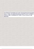 Test Bank for Psychotherapy for the Advanced Practice Psychiatric Nurse  A How-To Guide for Evidence-Based Practice 3rd Edition Wheeler ISBN 978-0826193797 100% Correct Answers with Rationals