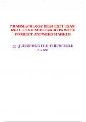 PHARMACOLOGY HESI EXIT EXAM REAL EXAM SCREENSHOTS WITH CORRECT ANSWERS MARKED 