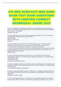 ATI MED SURG/VATI MED SURG  EXAM TEST BANK QUESTIONS  WITH VERIFIED CORRECT ANSWERS/A+ GRADE 2023