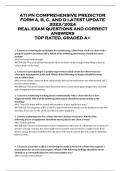 ATI PN COMPREHENSIVE PREDICTOR  FORM A, B, C, AND D LATEST UPDATE  2023/2024  REAL EXAM QUESTIONS AND CORRECT  ANSWERS  TOP RATED, GRADED A+