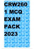 CRW2601 MCQ EXAM PACK 2023