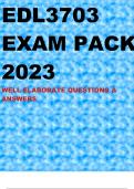 EDL3703 EXAM PACK 2023 