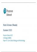 Pearson Edexcel GCE In Biology B (8BI0) Paper 01 Summer 2023 Final mark scheme