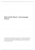 NSG 6420 Week 5 Knowledge Check, South University