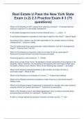  Real Estate U Pass the New York State Exam (v.2) 2.3 Practice Exam # 3 (75 questions)