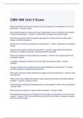 CMN 568 Unit 5 Exam Questions and Answers Graded A