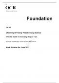 OCR GCSE (9–1) Chemistry B (Twenty First Century Science) J258/04 Depth in Chemistry (Higher Tier) JUNE 2023 MARK SCHEME