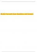 Alcohol Servsafe Exam Questions and Answers