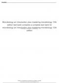 Microbiology: An Introduction Plus Mastering Microbiology , 13th Edition Test Bank (complete) | A Complete Test Bank for Microbiology: An Introduction Plus Mastering Microbiology 13th Edition.