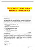 NRNP 6550 FINAL EXAM – WALDEN UNIVERSITY