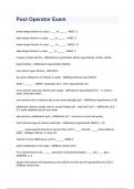 Pool Operator Exam 2023/2024 graded A+