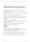 USAA P&C Insurance Adjuster Exam Questions and Answers