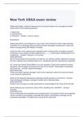 New York USAA exam review questions and answers