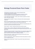 Biology Proctored Exam Penn Foster Questions and Answers