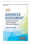 Test Bank for Advanced Assessment Interpreting Findings and Formulating Differential Diagnoses Fifth Edition by Laurie Goolsby, Mary Jo; Grubbs ISBN 9781719645935 Chapter 1-20 | Complete Guide A+