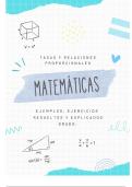 LAS TASAS Y RELACIONES PROPORCIONALES (MATEMÁTICAS) 