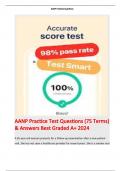 AANP Test 2 for Boards/ AANP FNP Certification/ AANP AGPCNP PSI Test 1  & More . 