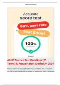 AANP Test 2 for Boards/ AANP FNP Certification/ AANP AGPCNP PSI Test 1 & 2 and more. 