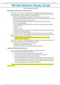 NR 602 Midterm Exam Study Guide (Latest, 2023-2024) Chamberlain College of Nursing (Verified) NR 602 Midterm Exam Study Guide (Latest, 2023-2024) Chamberlain College of Nursing (Verified) NR 602 Midterm Exam Study Guide (Latest, 2023-2024) Chamberlain Col