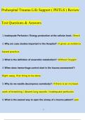 PHTLS (Prehospital Trauma Life Support) Review Test (2023/2024) Newest Questions and Answers (Verified Answers)